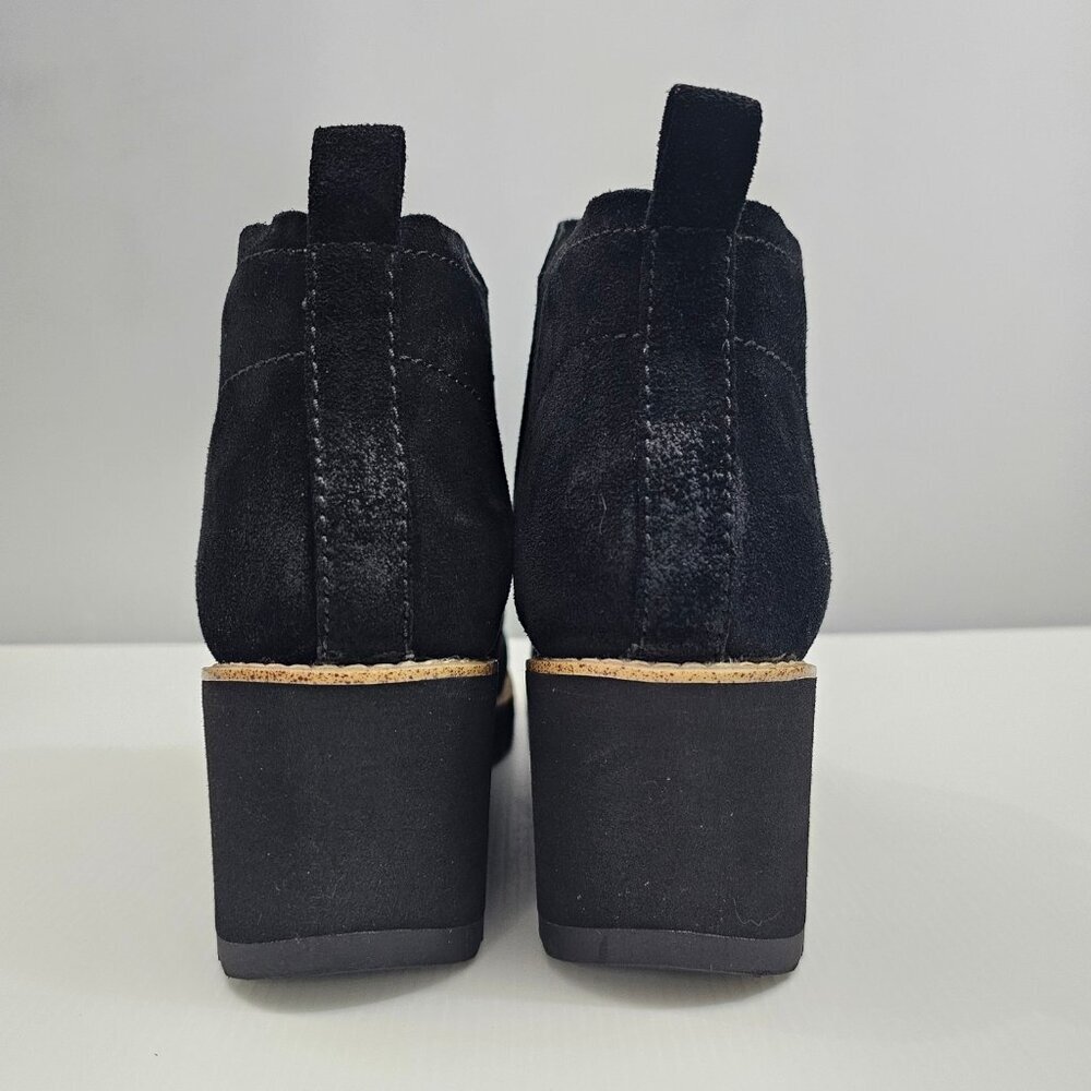 Sofft Emeree Ankle Bootie Womens 9.5 Black Suede Waterproof Wedge Chelsea - Picture 7 of 14